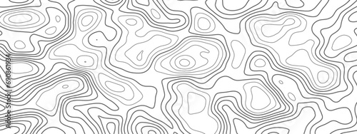 Topographic map background geographic line map with elevation assignments. Modern design with White background with topographic wavy pattern design.paper texture Imitation of a geographical map shades