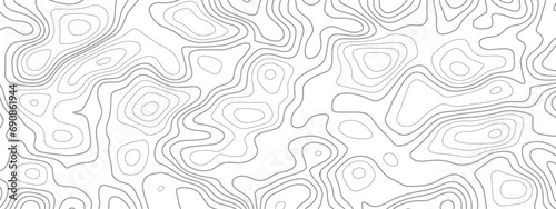 Topographic map background geographic line map with elevation assignments. Modern design with White background with topographic wavy pattern design.paper texture Imitation of a geographical map shades