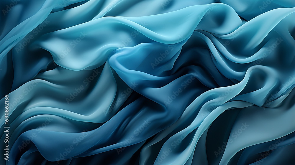 Obraz premium An electrifying burst of vibrant blues and rich teals swirl together in a mesmerizing abstract masterpiece, woven intricately into the fabric of art