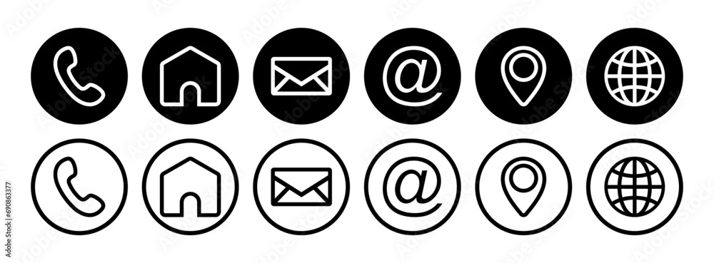 contact information and personal data icon