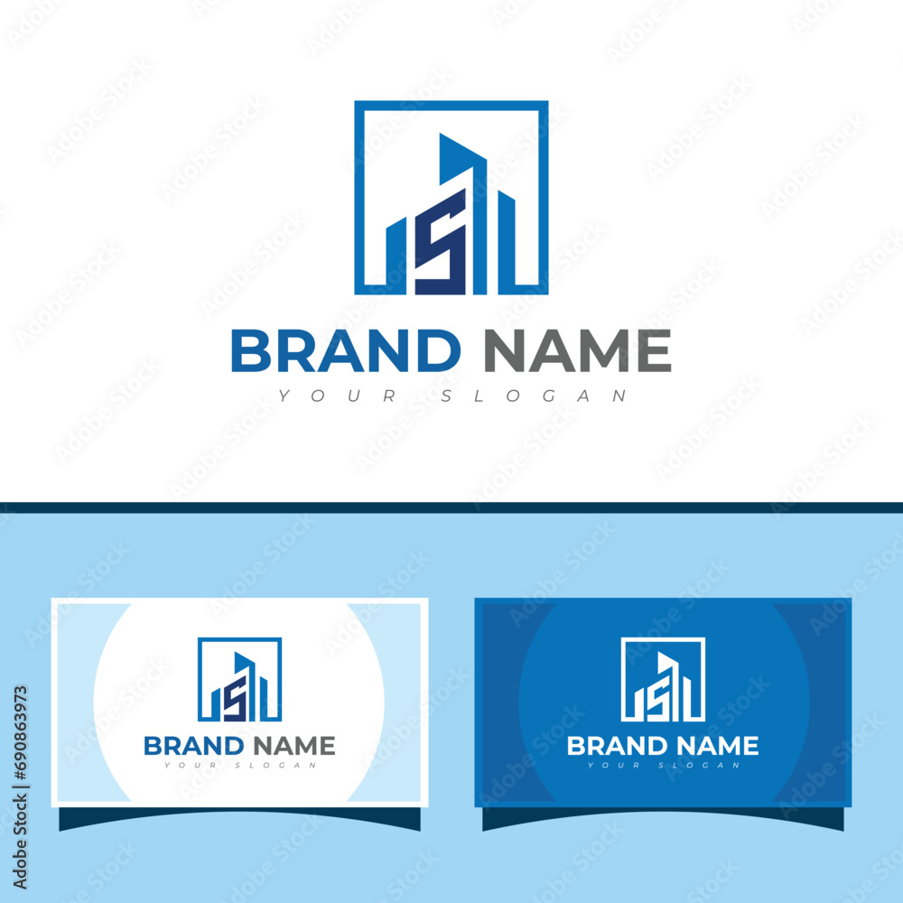 Fototapeta premium logo Buildings design vector Monogram Icon Template letter S