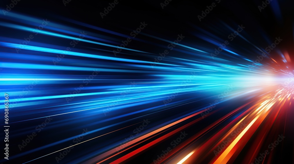 Abstract science and digital technology concept with neon stripes lines. Digital data transfer and high speed internet connection. Generative AI Abstract science and digital technology concept with neon stripes lines. Digital data transfer and high speed internet connection. Generative AI