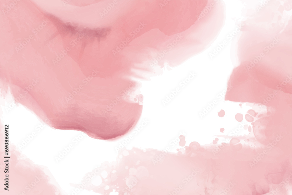 Obraz premium Abstract horizontal pink watercolor background. Vector element.