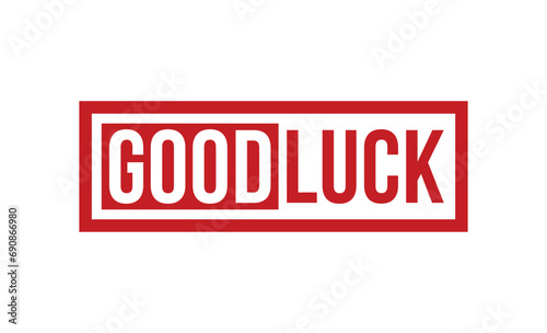 Good luck stamp red rubber stamp on white background. Good luck stamp sign. Good luck stamp.