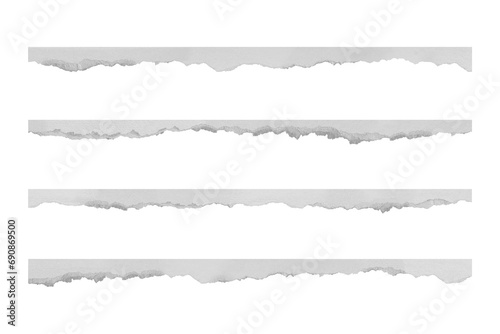 Ripped paper set on transparent background PNG