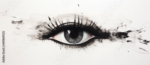 Black eyeliner smudges on a white surface.