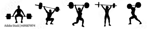 weightlifting sport illustration silhouette photo