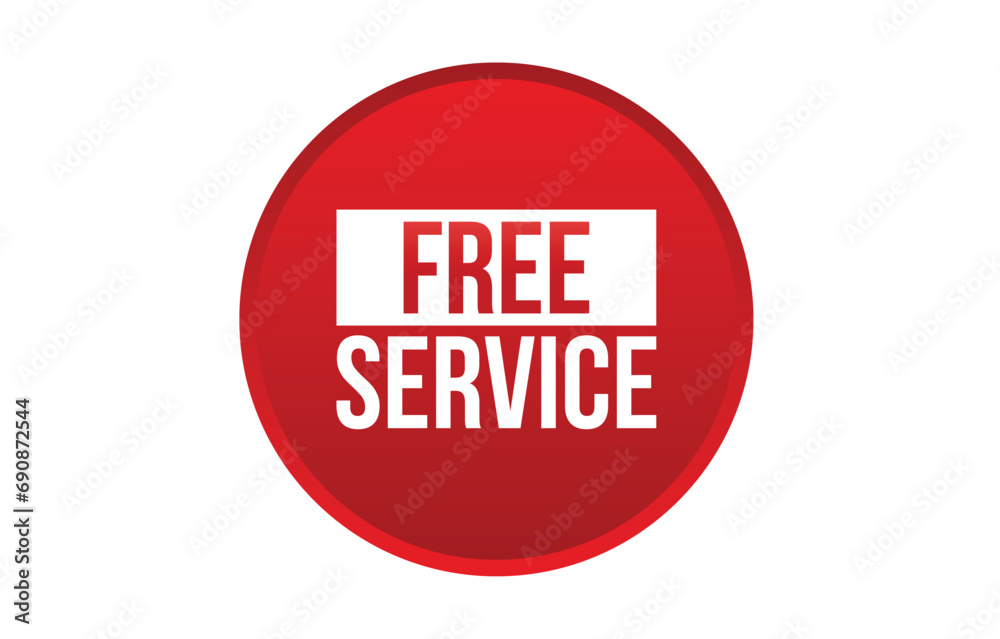 Vector illustration modern Free Service banner, Isolated web element. Vector illustration modern Free Service banner, Isolated web element.