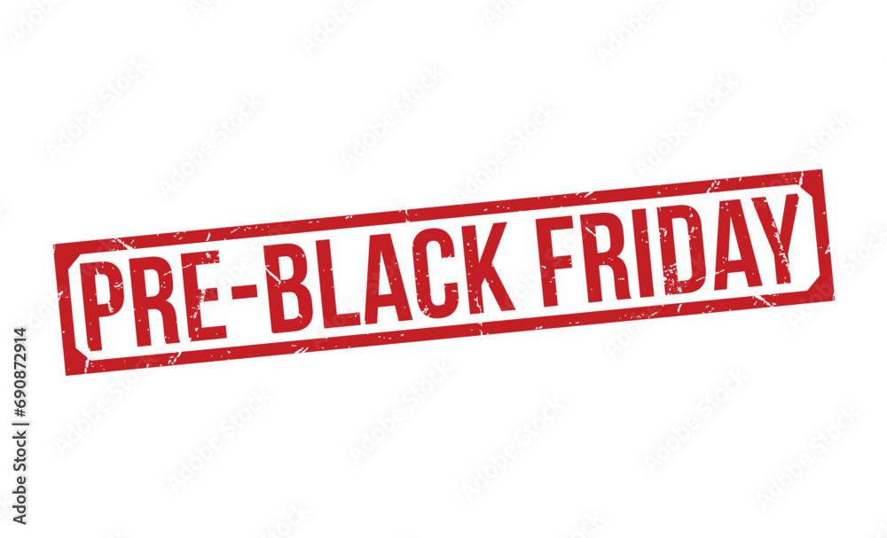 Pre black friday stamp red rubber stamp on white background. Pre black friday stamp sign Pre black friday stamp red rubber stamp on white background. Pre black friday stamp sign
