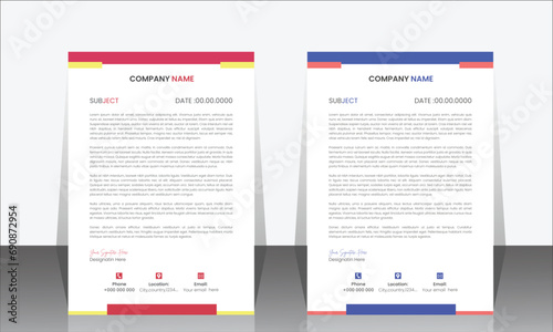 Vector letterhead/letterhead template, letterhead design for corporate business .