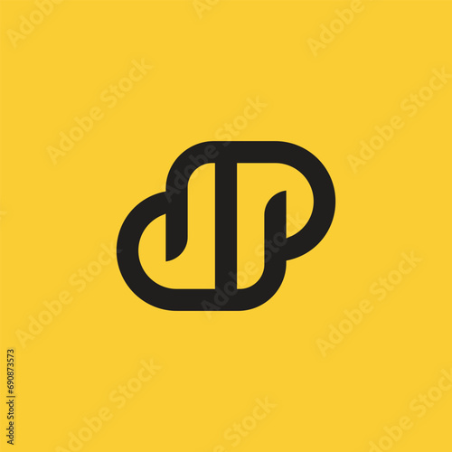 modern DP monogram letter logo design