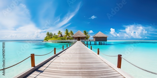 Amazing panorama landscape of Maldives beach © Intelligence Studio