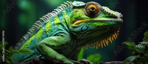 Stunning animal picture with vibrant green colors.