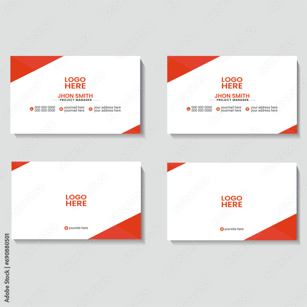 business card and modern creative and minimal template. simple clean business card layout design. Vector visiting card and vector illustration template design.