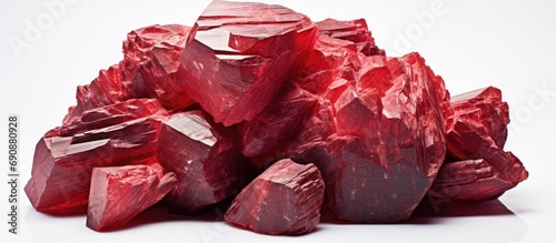 Red solid from sylvinite in flotation bath photo