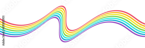 rainbow wavy color lines illustration