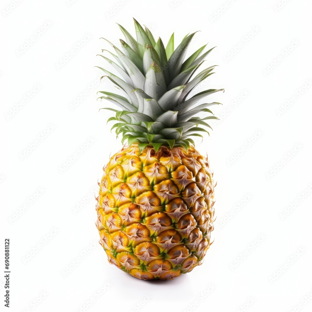 pineapple isolated on a white background, Generative AI