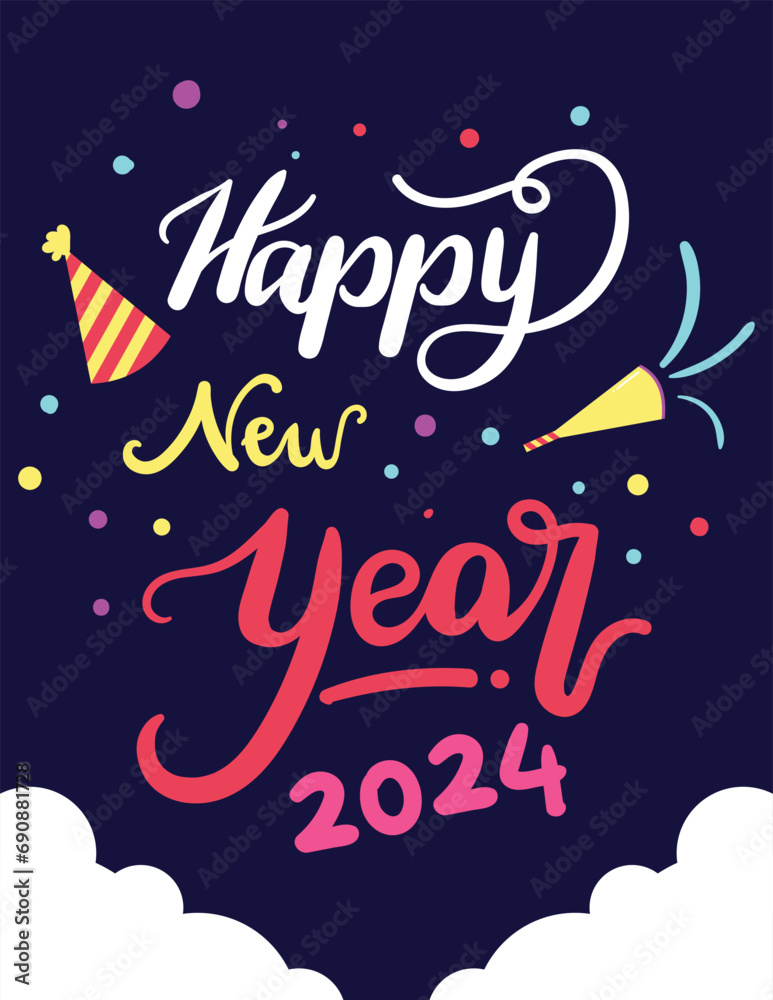 Colorful Fun Happy New Year Greeting Card Colorful Fun Happy New Year Greeting Card
