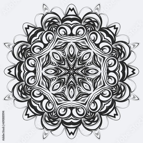 Mandala vector design elements or round ornament decoration