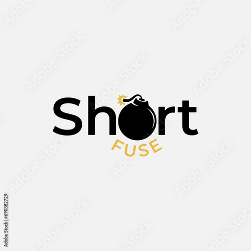 Short Fuse text wordmark logo design icon element vector