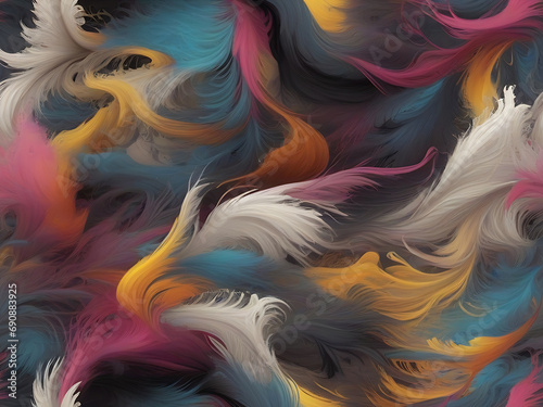 A colorful feather wallpaper abstract background © KafiulBari