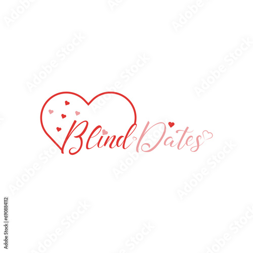 Blind Dates text typography logo design icon good for blind date with girlfriend element vector