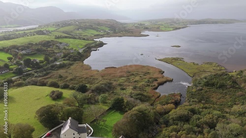 Aerial view of the Atlantic coast by Ardara in County Donegal - Ireland photo