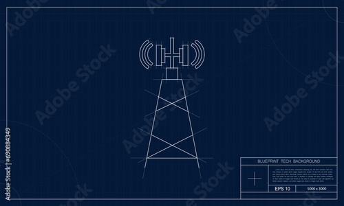 Sophisticated telecommunications illustration background, showcasing interconnected nodes and communication icons. This composition exudes a sense of connectivity and technological advancement.