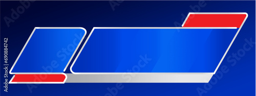 Lower third template. Set of TV banners and bars for news and sport channels, streaming and broadcasting. 