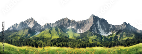 Picturesque landscape with majestic mountain peaks