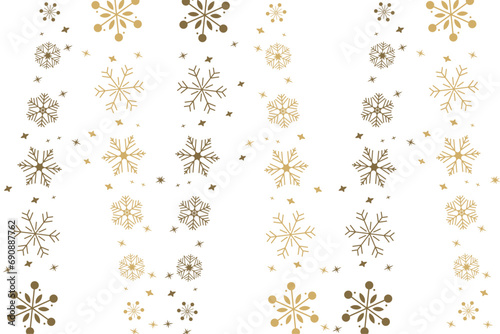 Wallpaper Mural Christmas abstract seamless snowflake background. Flat style snowfall repeating texture for Xmas greeting card, banner or wrapping paper concept. Vector illustration Torontodigital.ca