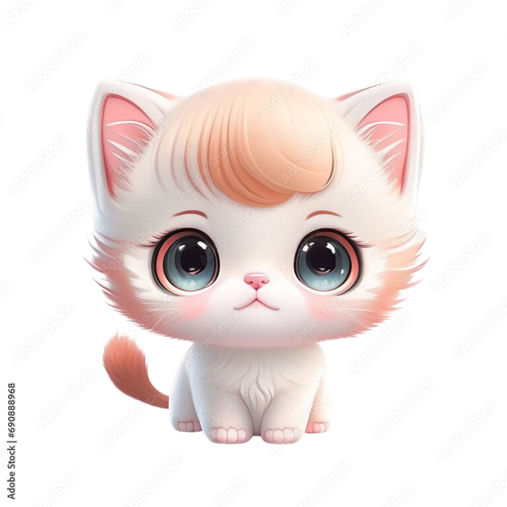 The white cat , generative ai The white cat , generative ai