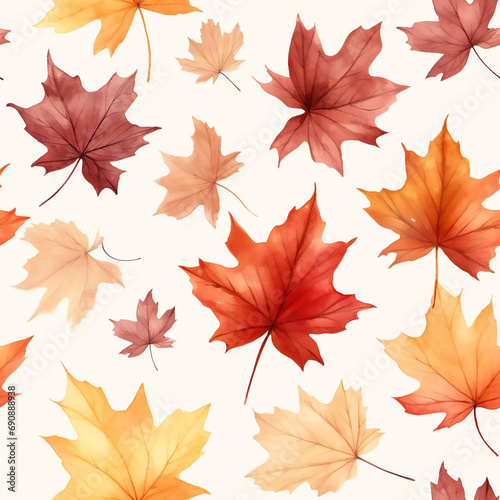 leaves nature pattern seamless background autumn illustration plant design fall decorative seasonal wall