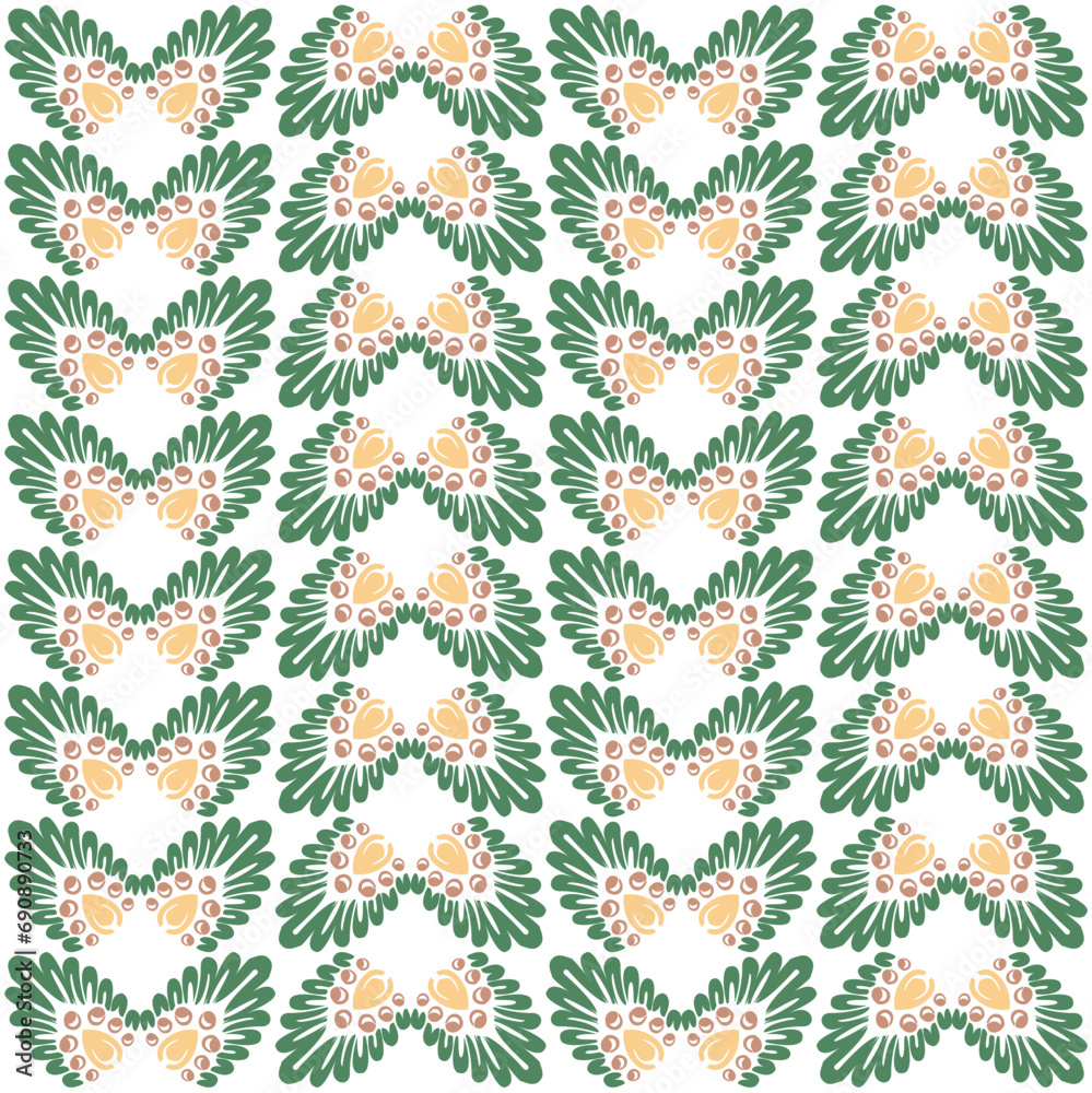 Vector abstract background with floral ornament