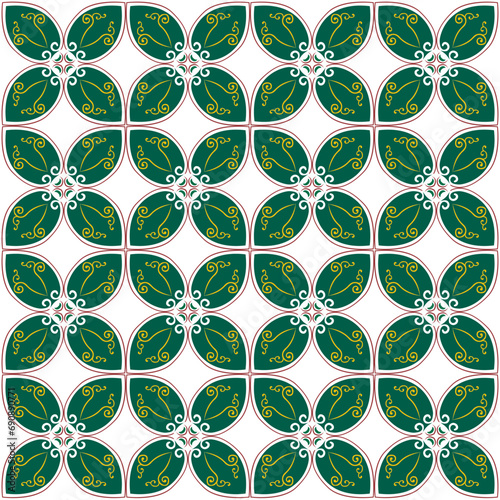 Vector abstract background with floral ornament