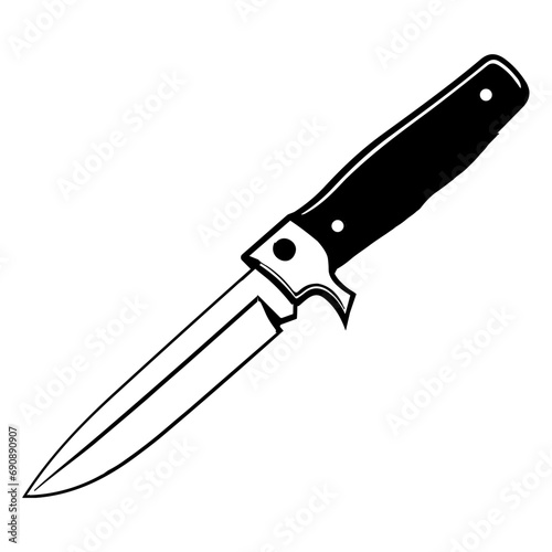 Elegantly Crafted Knife Pictogram, Depicting the Essence of Sharpness and Style.