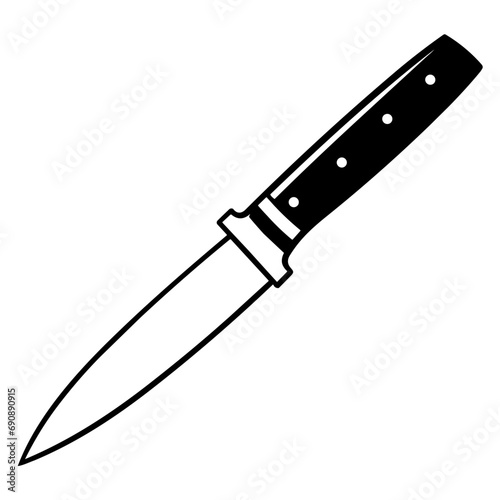 Elegantly Crafted Knife Pictogram, Depicting the Essence of Sharpness and Style.