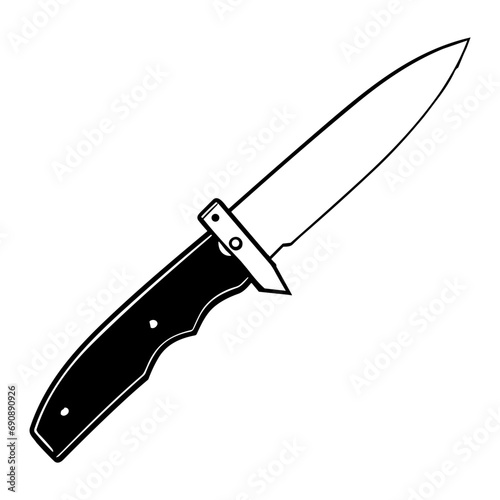 Elegantly Crafted Knife Pictogram, Depicting the Essence of Sharpness and Style.