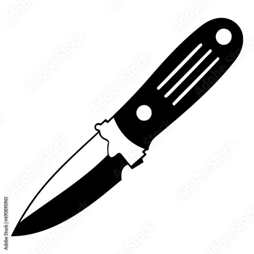 Elegantly Crafted Knife Pictogram, Depicting the Essence of Sharpness and Style.