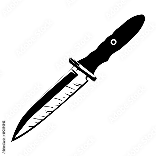 Elegantly Crafted Knife Pictogram, Depicting the Essence of Sharpness and Style.