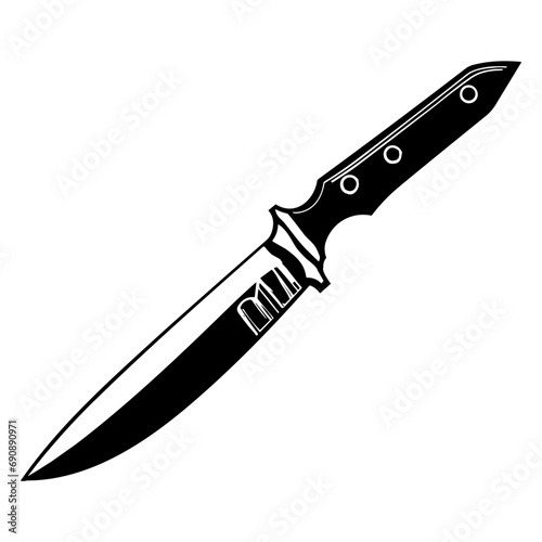 Elegantly Crafted Knife Pictogram, Depicting the Essence of Sharpness and Style.
