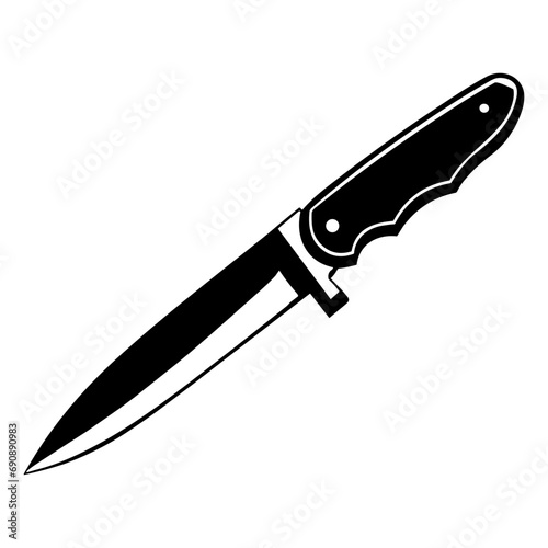 Elegantly Crafted Knife Pictogram, Depicting the Essence of Sharpness and Style.