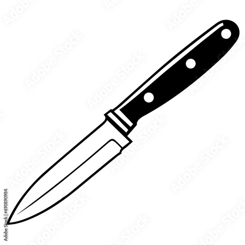 Elegantly Crafted Knife Pictogram, Depicting the Essence of Sharpness and Style.