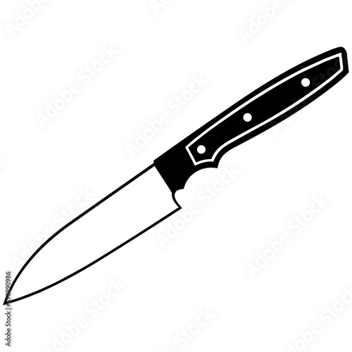 Elegantly Crafted Knife Pictogram, Depicting the Essence of Sharpness and Style.