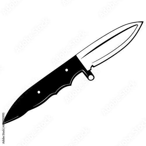 Elegantly Crafted Knife Pictogram, Depicting the Essence of Sharpness and Style.
