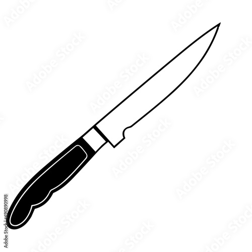 Elegantly Crafted Knife Pictogram, Depicting the Essence of Sharpness and Style.