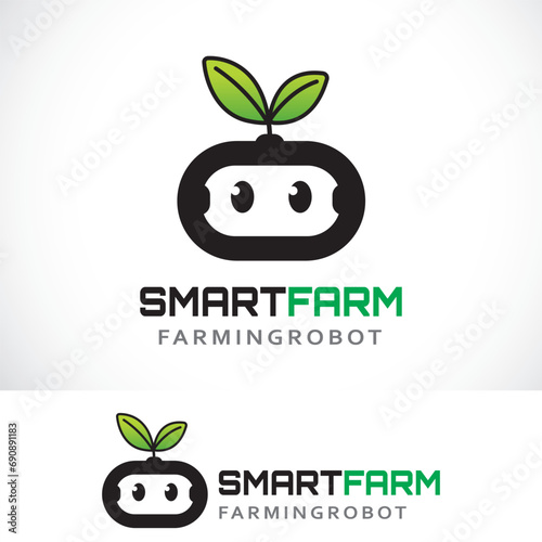 smart farm logo design template