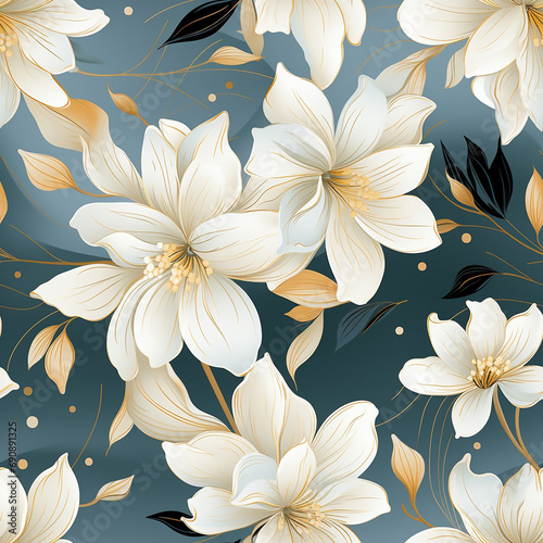 floral seamless pattern spring nature background flower wallpaper blossom design texture summer illustra