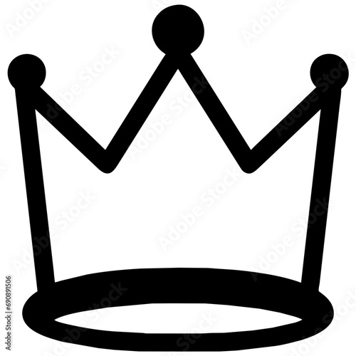 Crown symbol.  Vector illustration