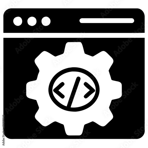 web optimization coding icon